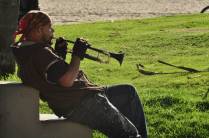 Tranquilidade no sol de fim de tarde em Venice Beach, em Los Angeles, na Califórnia - EUA